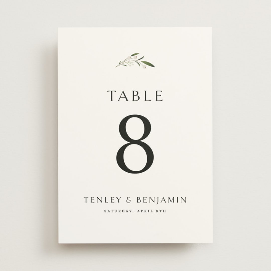 "Gentle Whisper" - Table Numbers in Cotton by Jennifer Postorino - Front