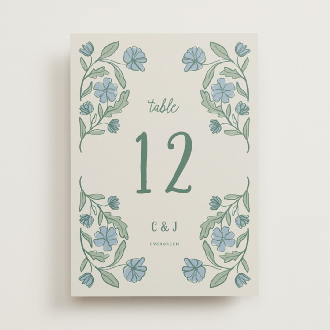 "Botanical" - Table Numbers in Garden by Kelly Watkins - Front