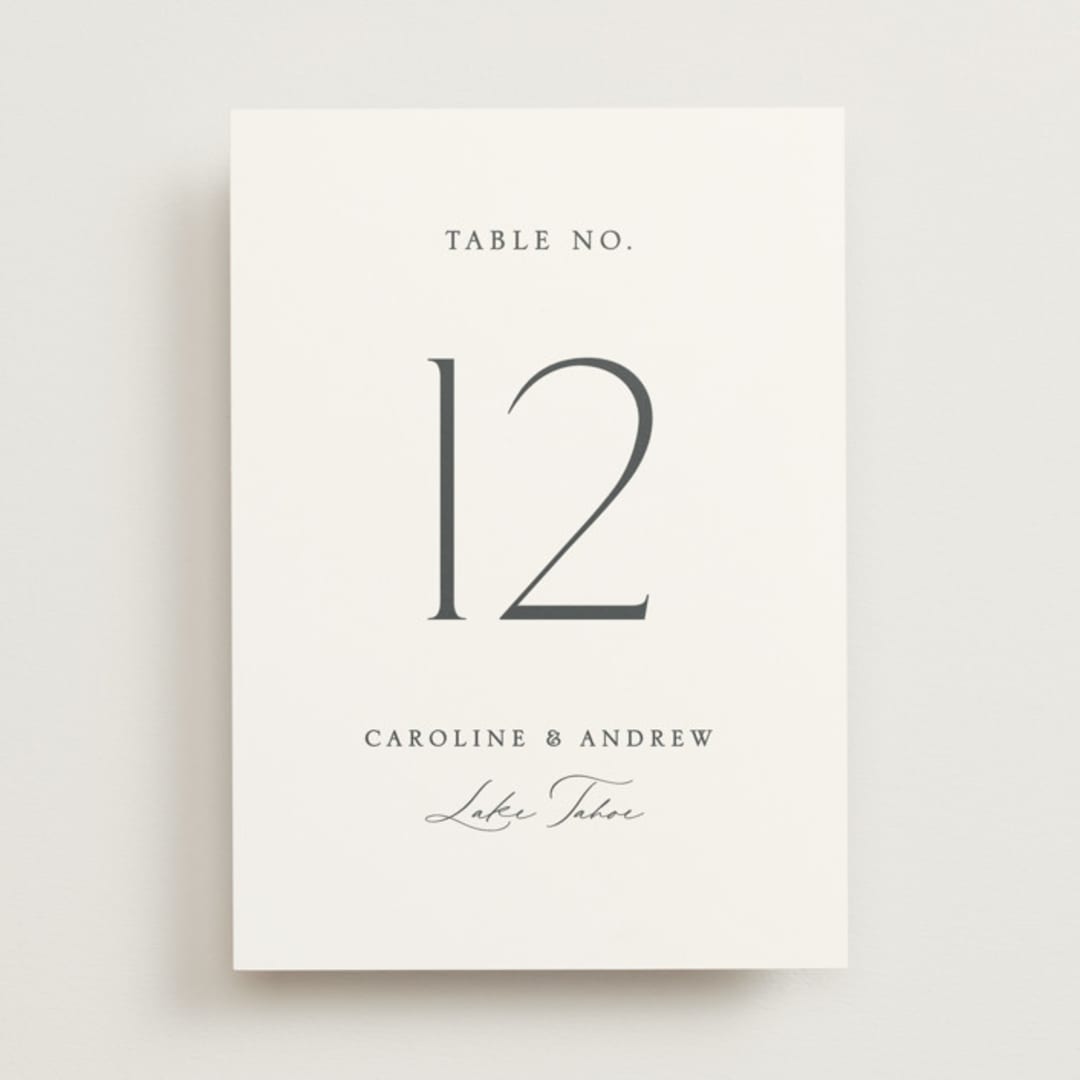 "Contemporary" - Table Numbers in Cotton by Vanessa Doyle - Front