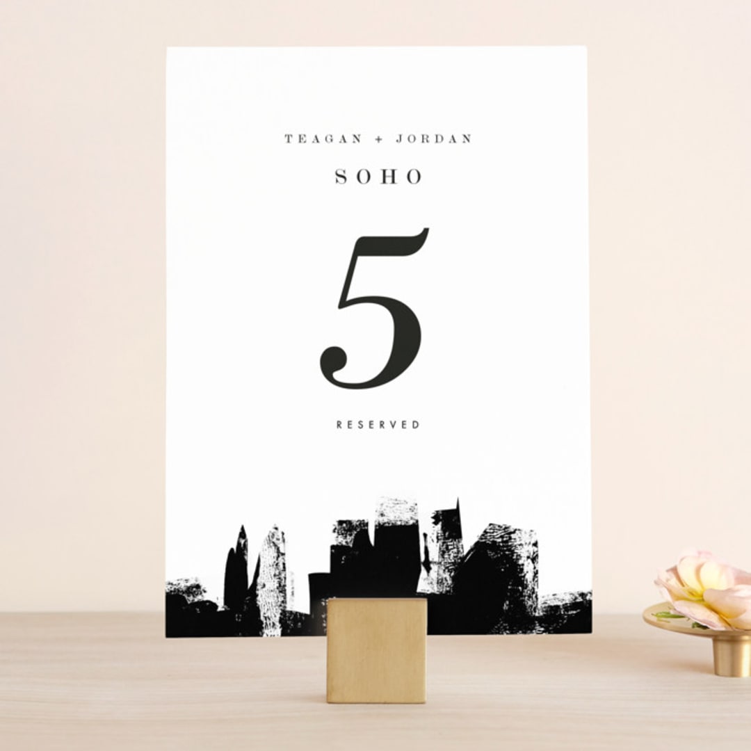 "Urban" - Table Numbers in Onyx by Lori Wemple - Front