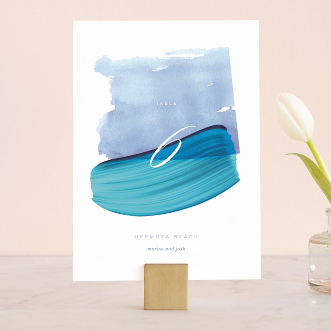"Marine" - Table Numbers in Wave by kelli hall - Front
