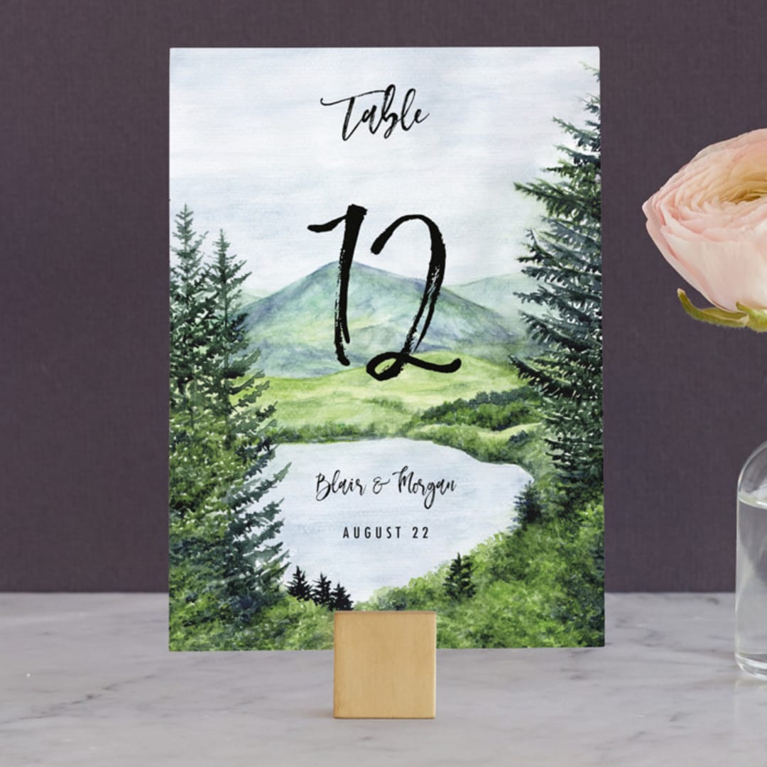 "Into the Woods" - Table Numbers in Forest by Elly - Front