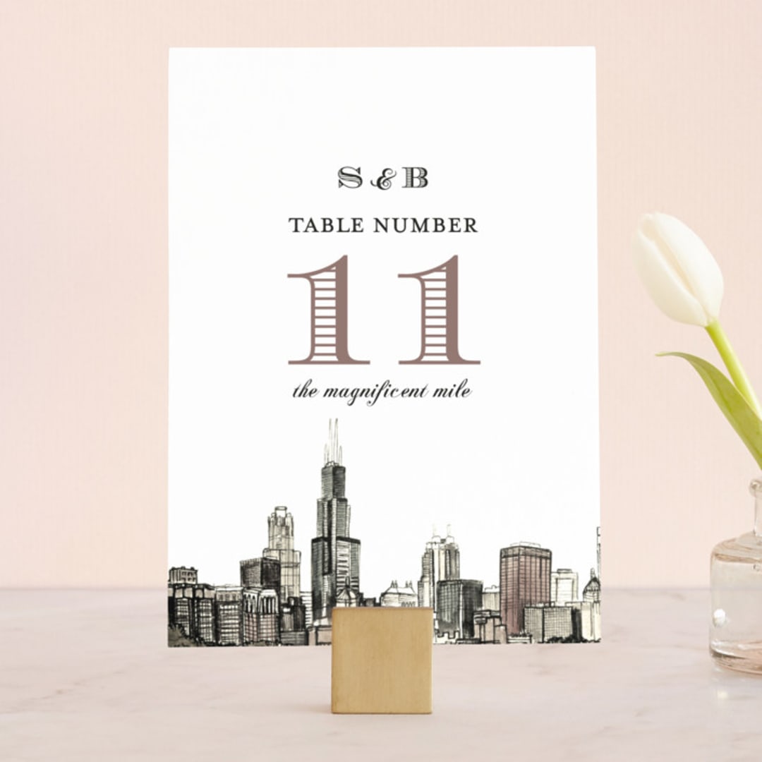 "Windy City" - Table Numbers in Antique by Turner de Feria - Front