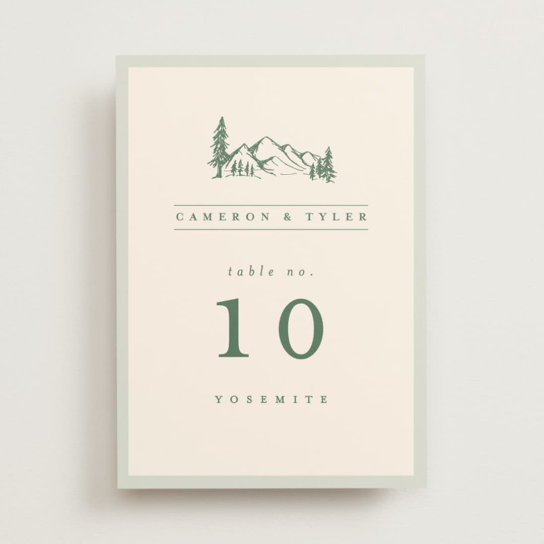 "Blue Ridge" - Table Numbers in Pine by Amy Kross - Front