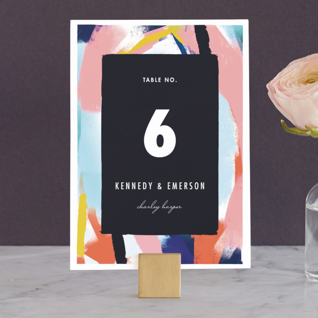 "Happy Day" - Table Numbers in Carnival by Angela Marzuki - Front