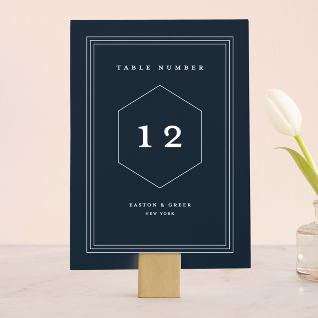 "Next Adventure" - Table Numbers in Navy by Stacey Meacham - Front