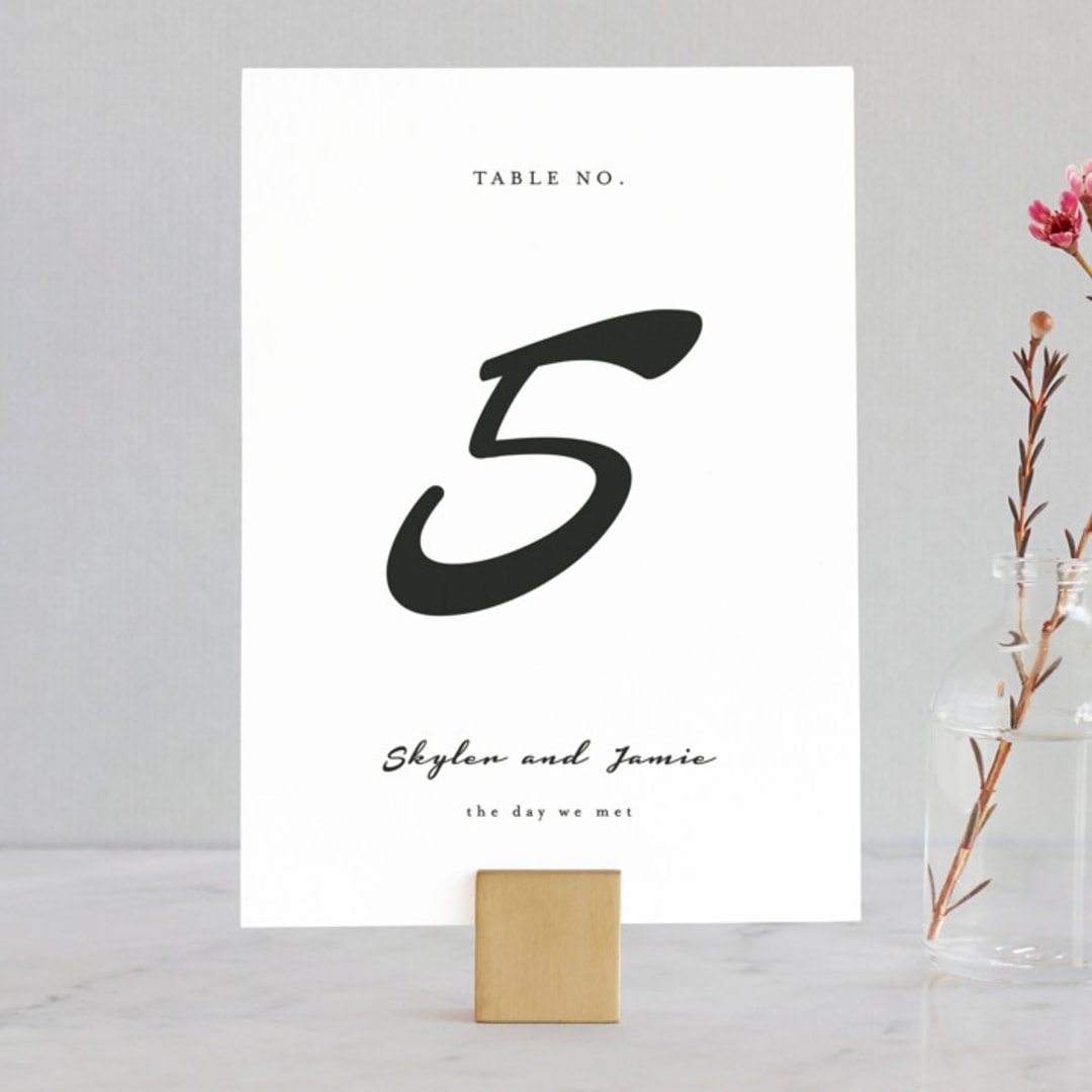 "Dressed in White" - Table Numbers in Cloud by Angela Garrick - Front
