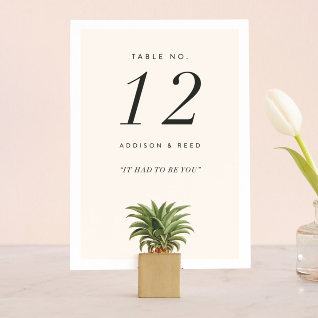 "Party in Paradise" - Table Numbers in Pineapple by Erin Hodges - Front