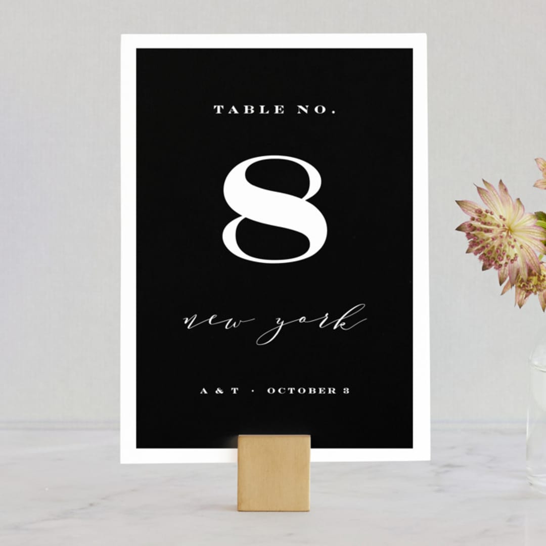 "Perspective" - Table Numbers in Noir by Kimberly FitzSimons - Front
