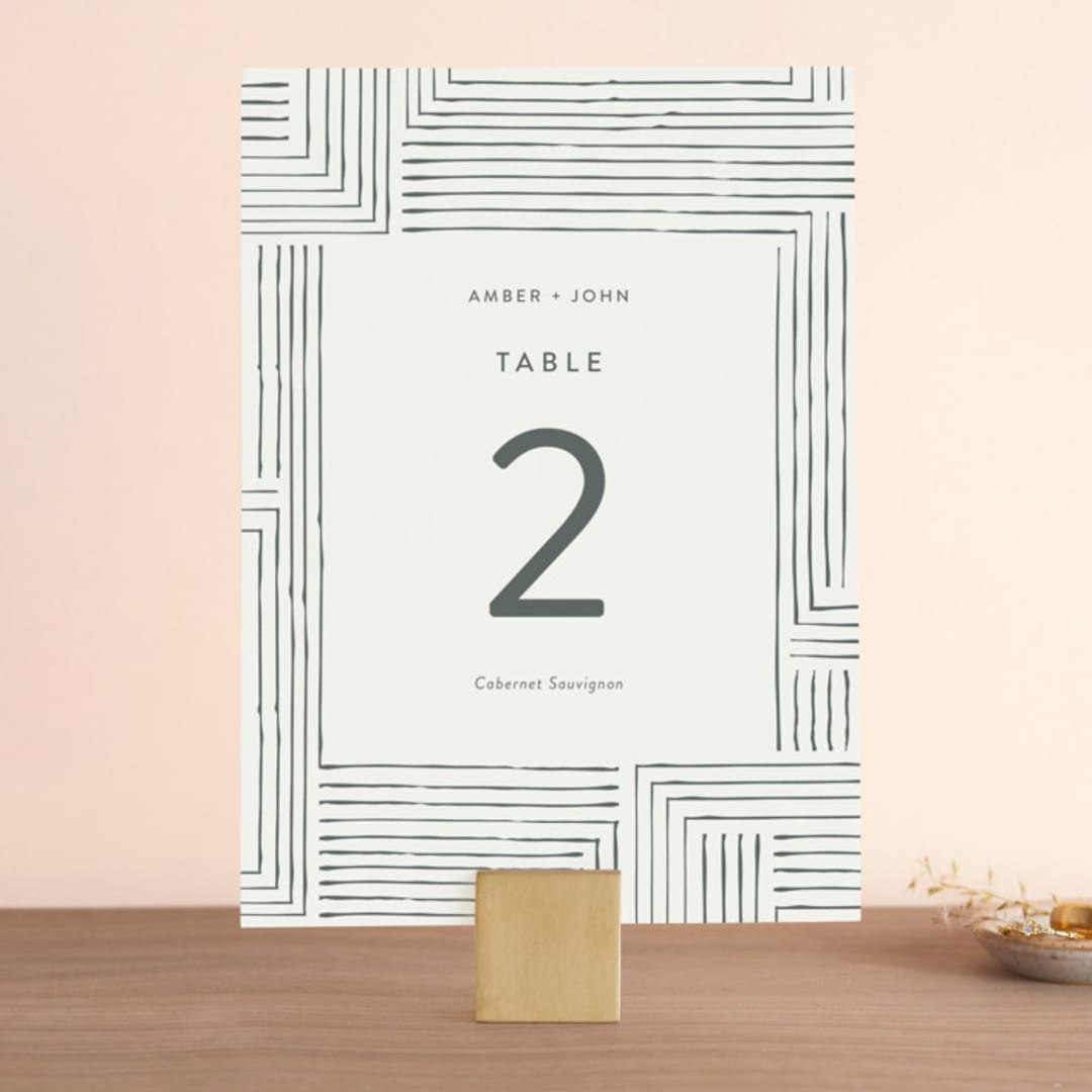 "Pattern Play" - Table Numbers in Pebble by Anelle Mostert - Front