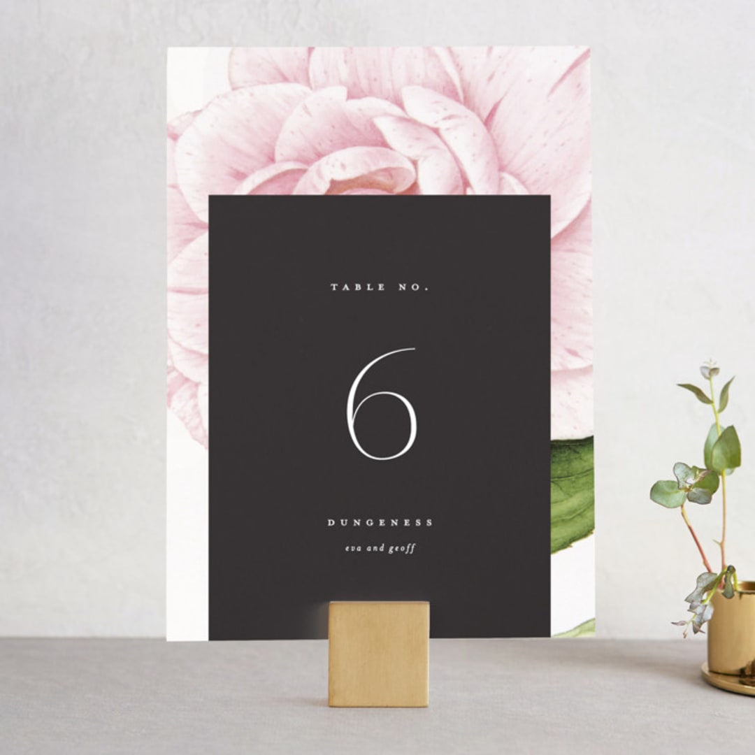 "Botanic" - Table Numbers in Midnight by kelli hall - Front