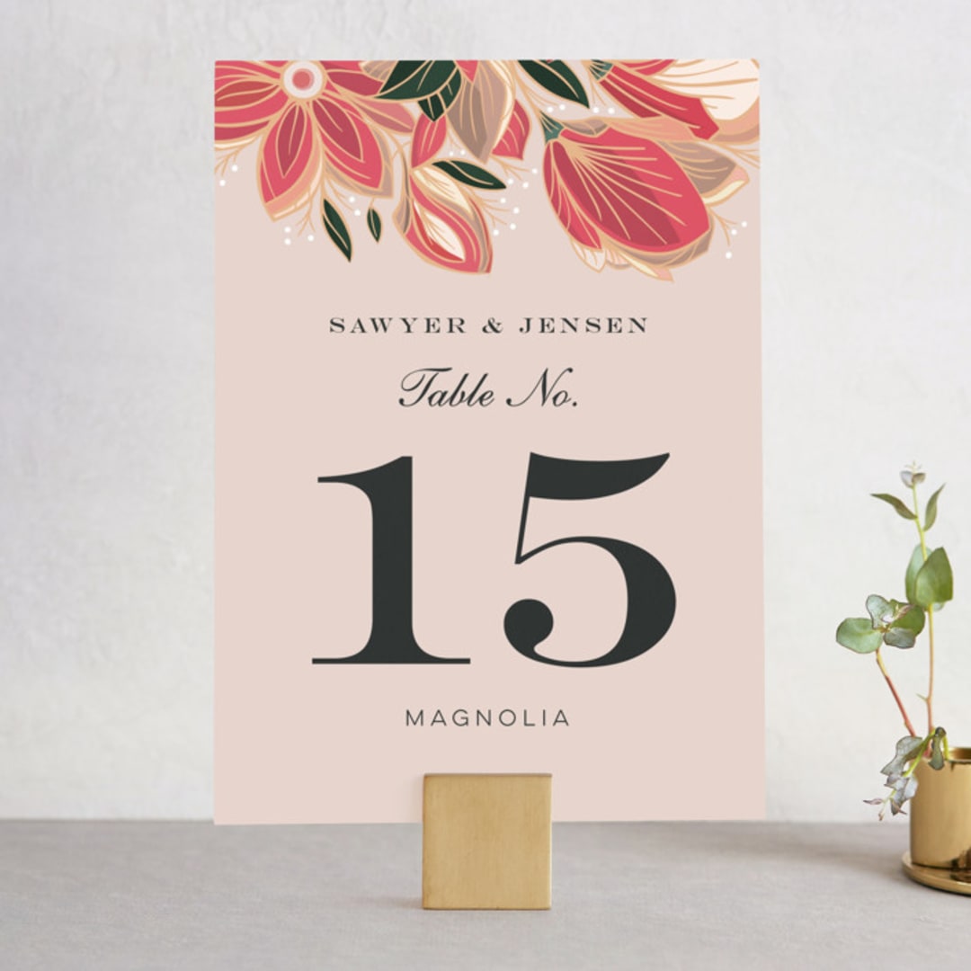 "Sawyer" - Table Numbers in Cloisonné by Melanie Kosuge - Front
