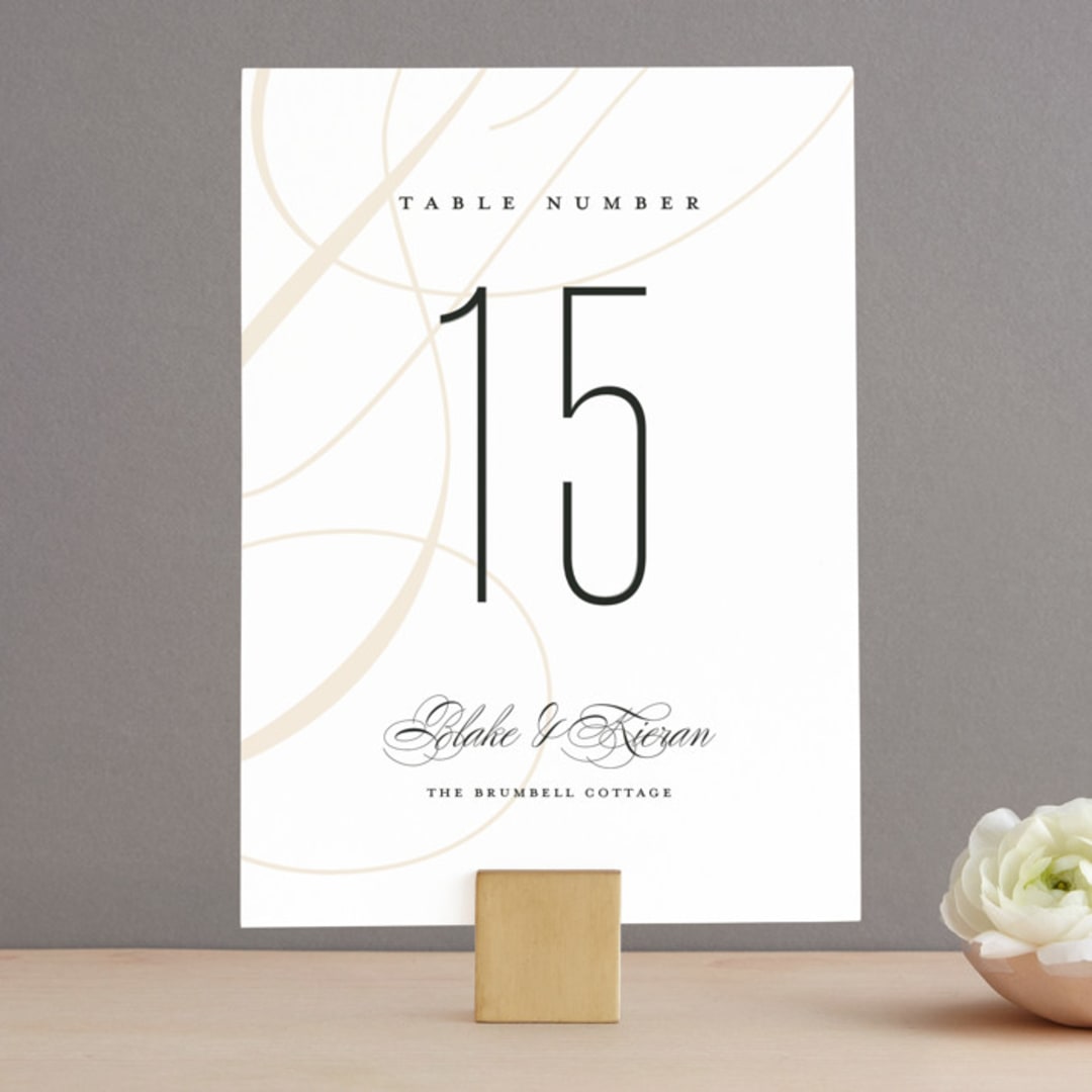 "Today & Always" - Table Numbers in Peach by Stacey Meacham - Front