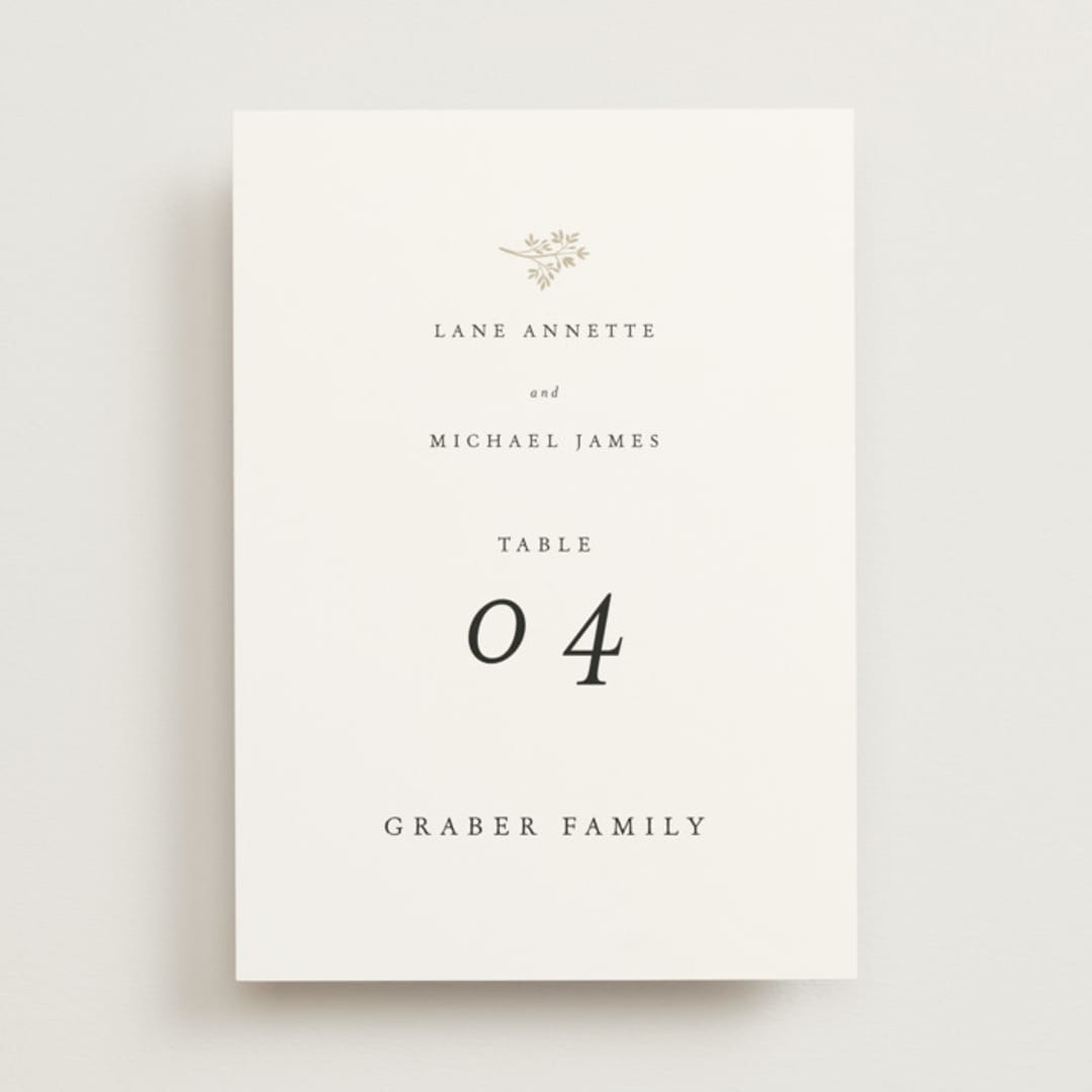 "Sense and Sensibility" - Table Numbers in Cloud by Design Lotus - Front
