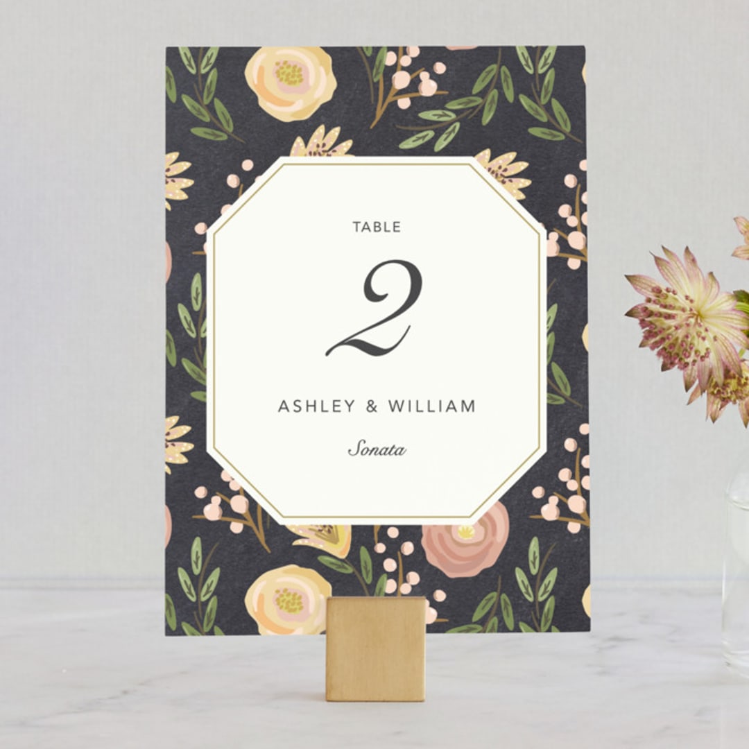 "botanica" - Table Numbers in Midnight by Griffinbell Paper Co. - Front