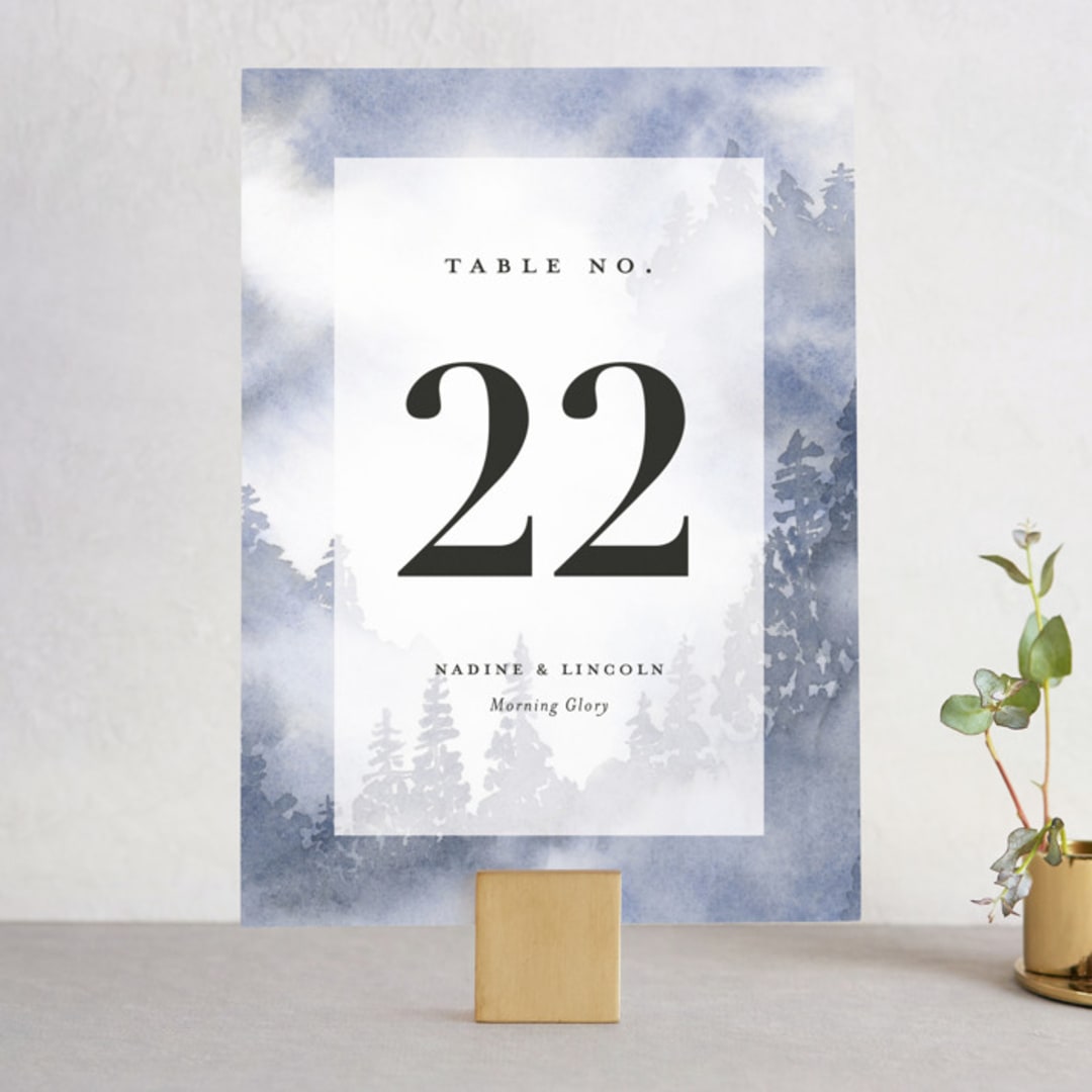 "Misty trees" - Table Numbers in Frost by Stacey Meacham - Front