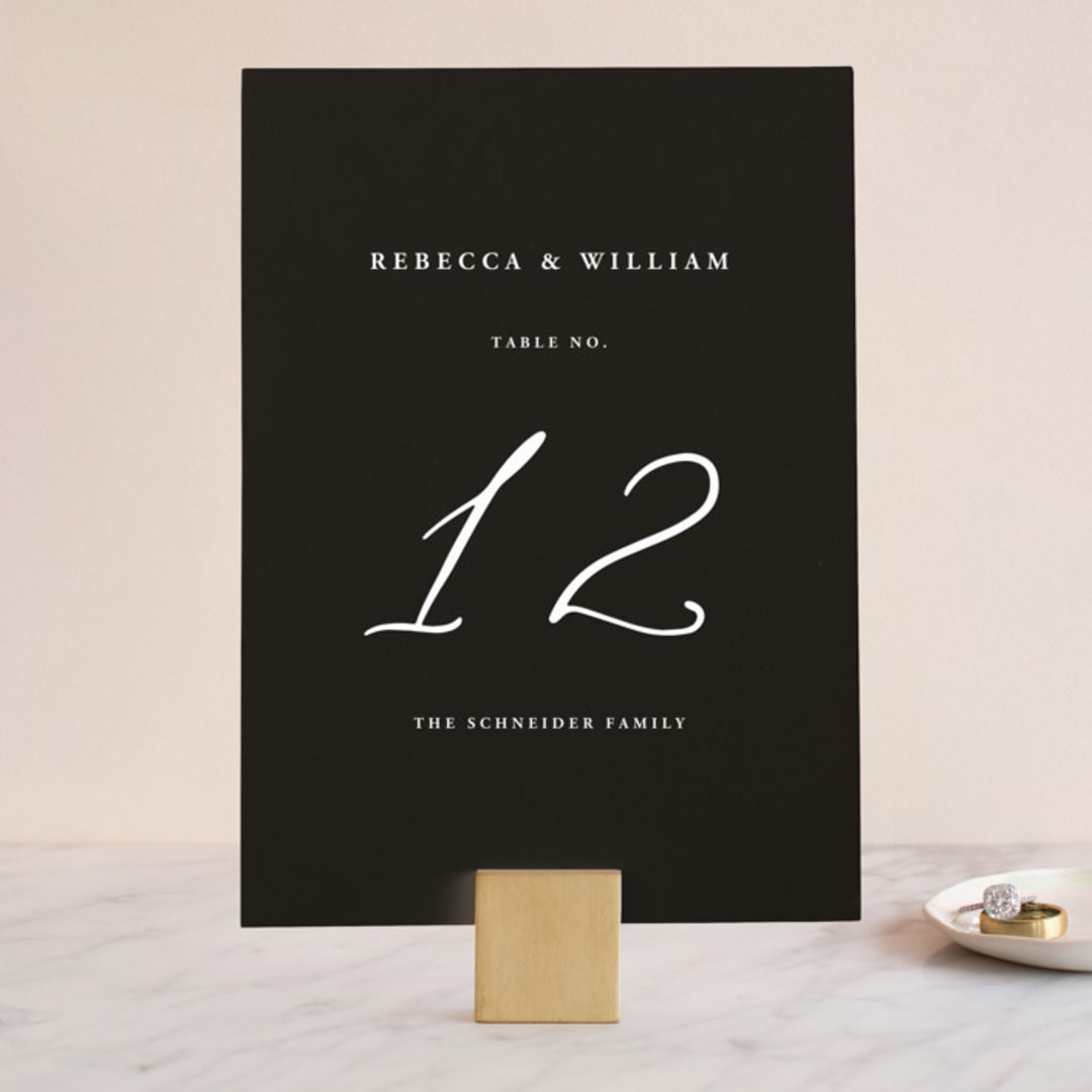 "We Do" - Table Numbers in Ink by lulu and isabelle - Front