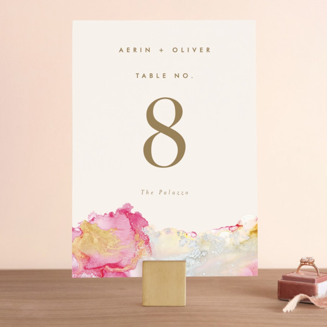 "desert chic" - Table Numbers in Blush by AK Graphics - Front