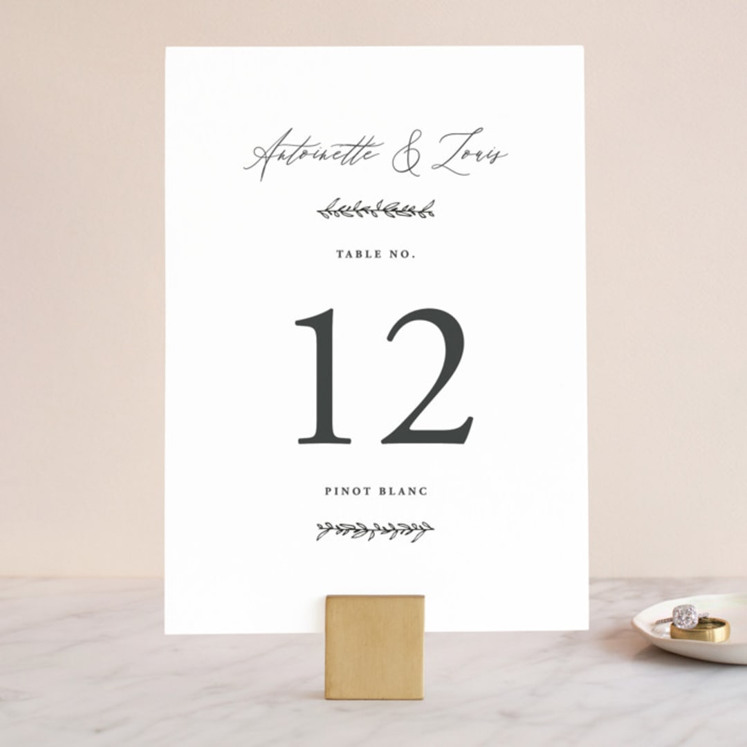 "Antoinette" - Table Numbers in Ivory by lulu and isabelle - Front