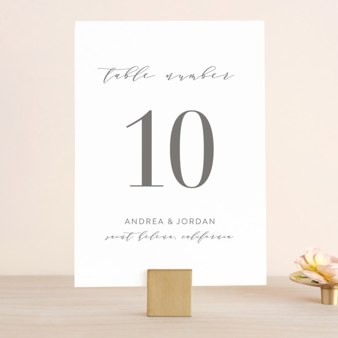 "Simplicity" - Table Numbers in Smoke by Amy Ngo - Front