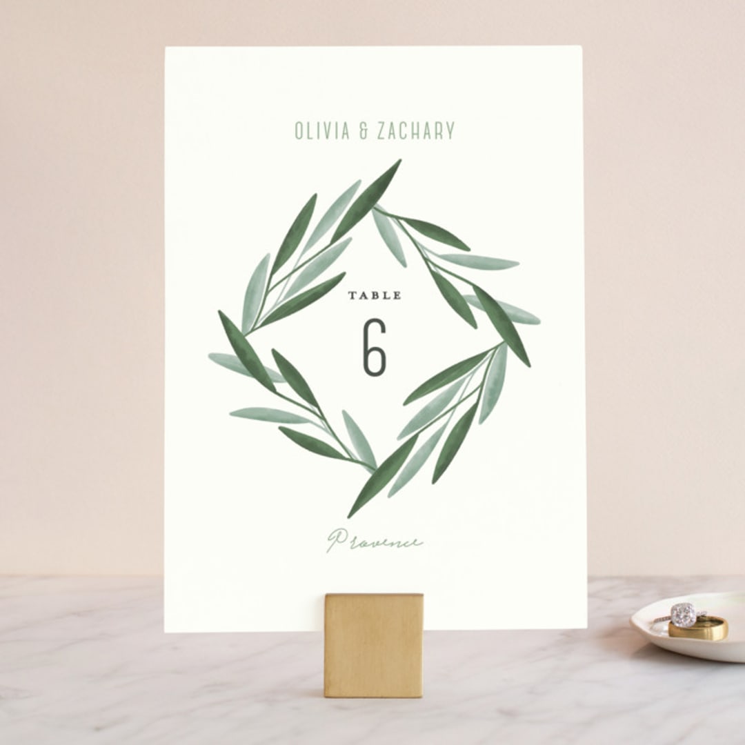 "Oliviers" - Table Numbers in Spring by Gwen Bedat - Front