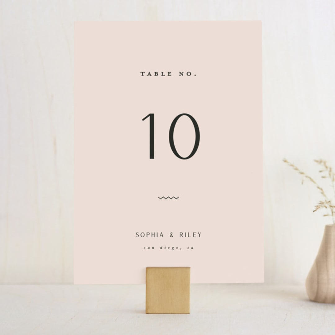 "Adora" - Table Numbers in Dawn by Leah Bisch - Front
