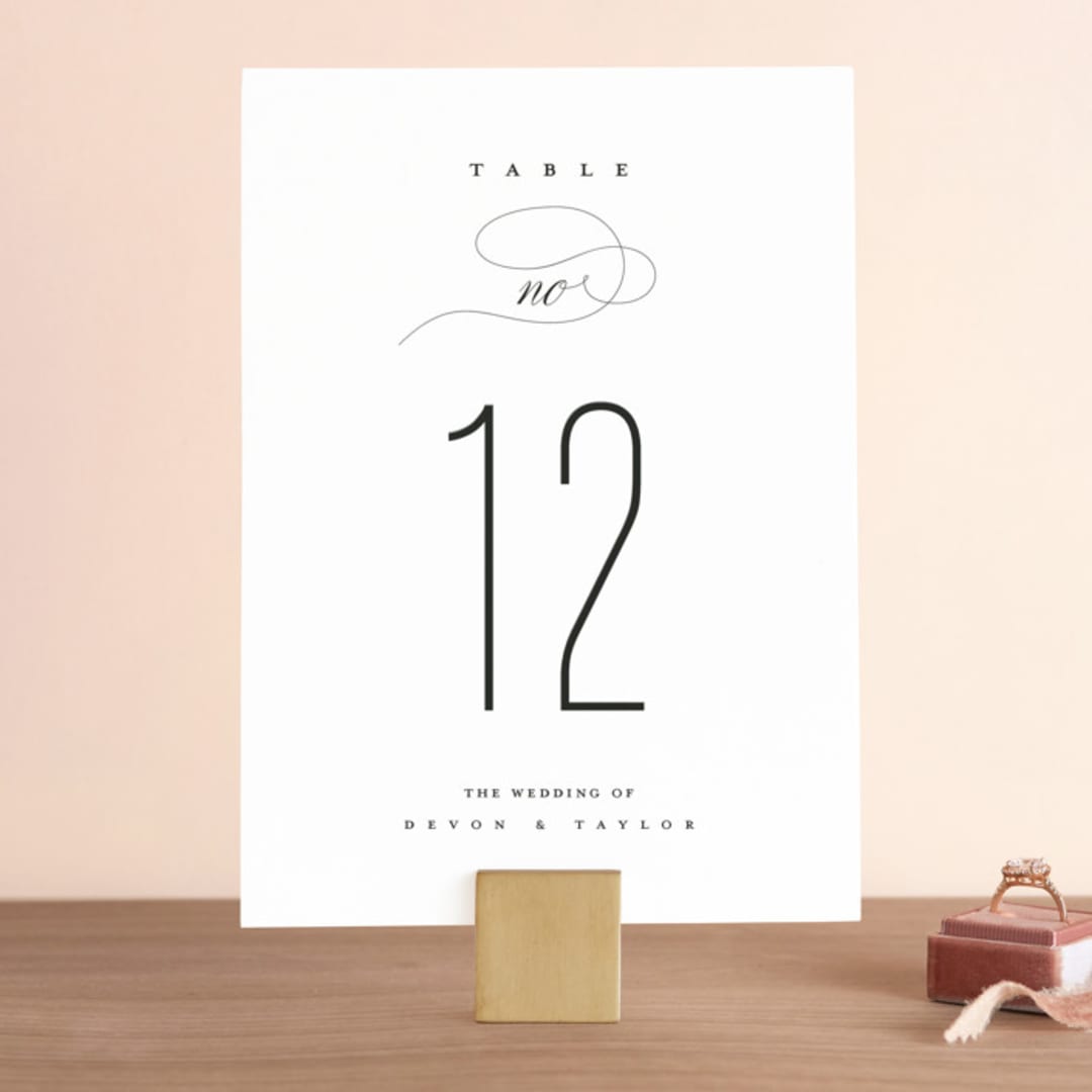 "Moderna" - Table Numbers in Cloud by Stacey Meacham - Front