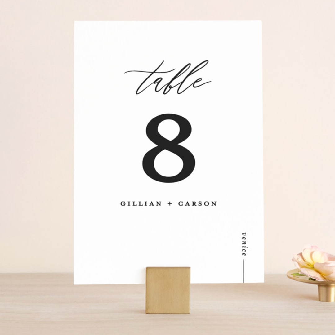 "Villa" - Table Numbers in Pearl by Chryssi Tsoupanarias - Front