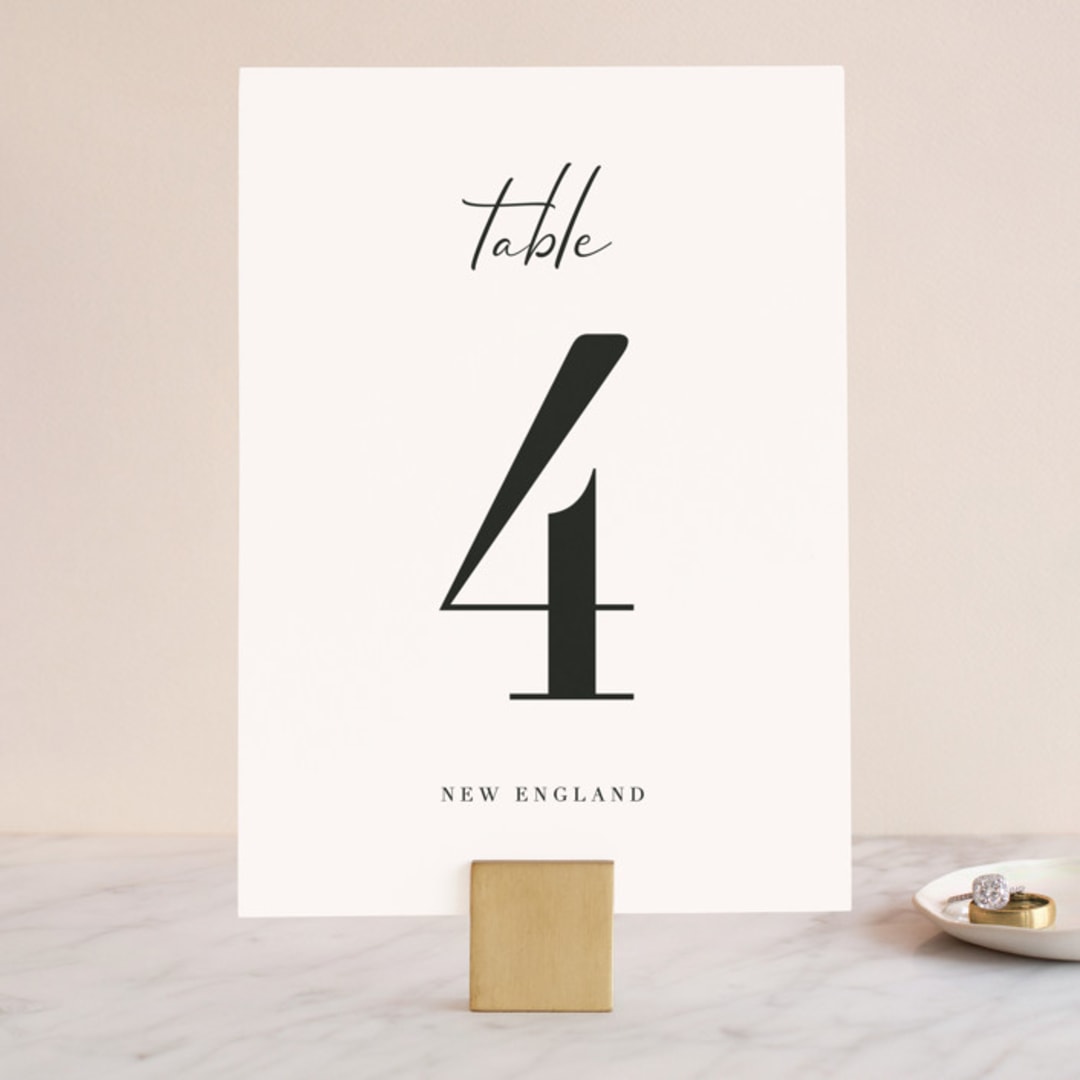 "mod" - Table Numbers in Creme by Nicoletta Savod - Front