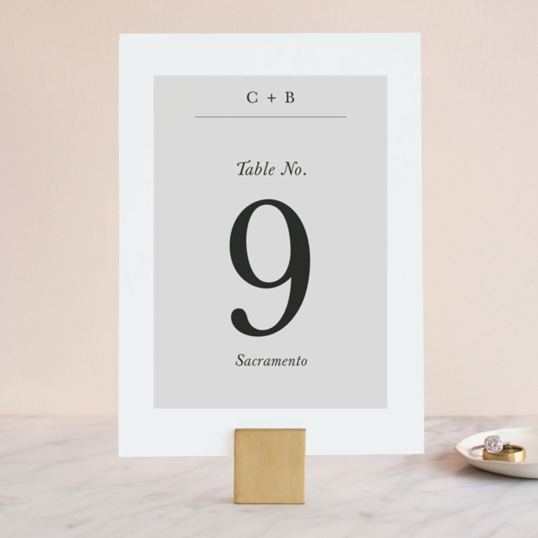 "Catherine" - Table Numbers in Natural by Kayla Dawson - Front
