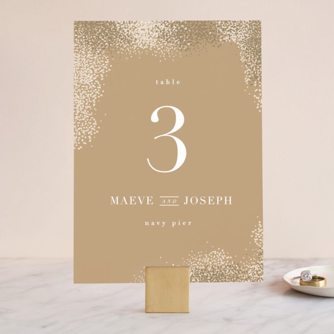 "Organic Dots" - Table Numbers in Champagne by lena barakat - Front