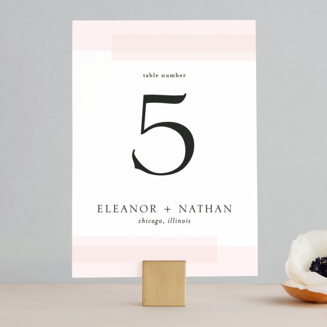 "Transparent" - Table Numbers in Magnolia by Erin Deegan - Front