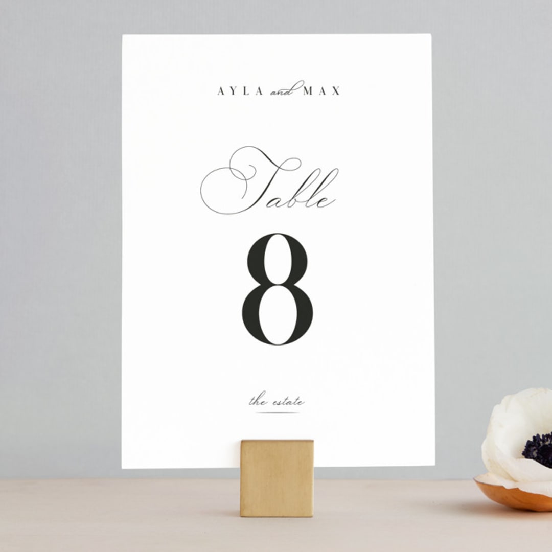 "Sweet Nothings" - Table Numbers in Linen by Keen Peachy - Front