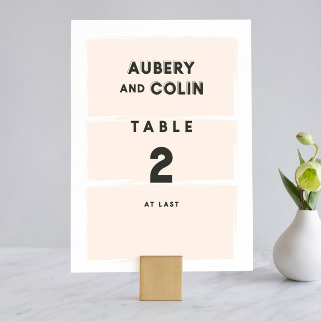 "bold blush" - Table Numbers in Blush by frances mathys - Front