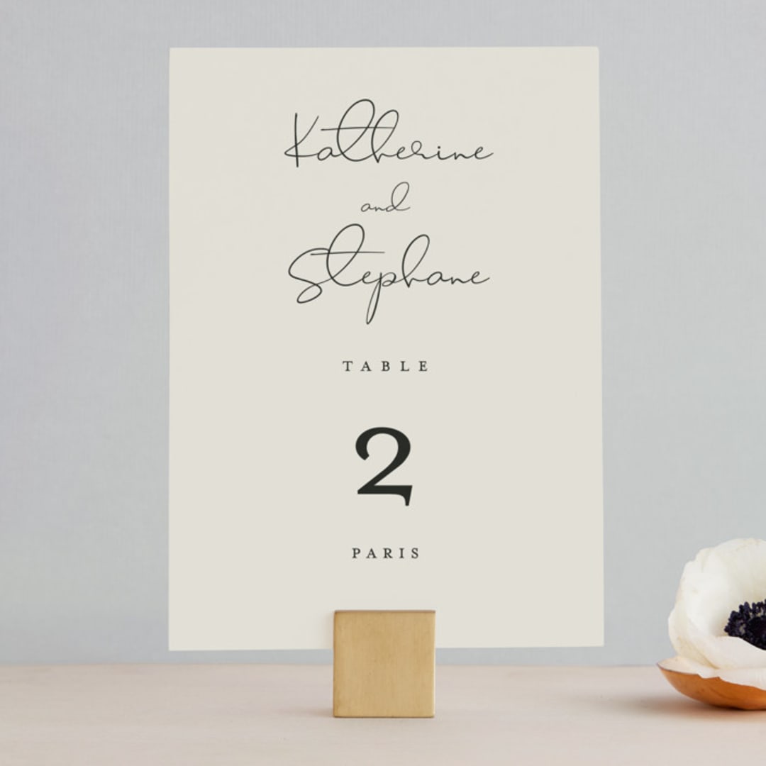 "sweet sweet elegance" - Table Numbers in Dutch Cream by frances mathys - Front