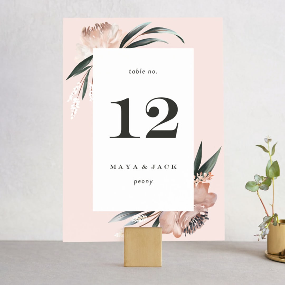 "Rustica" - Table Numbers in Cantaloupe by Petra Kern - Front