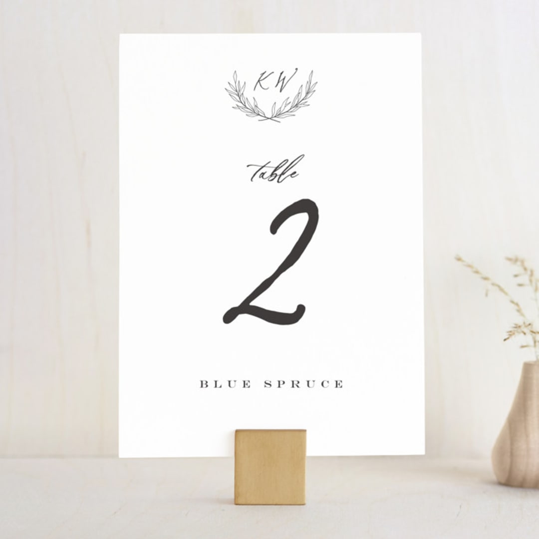 "Ridgeline" - Table Numbers in Ivory by Eric Clegg - Front