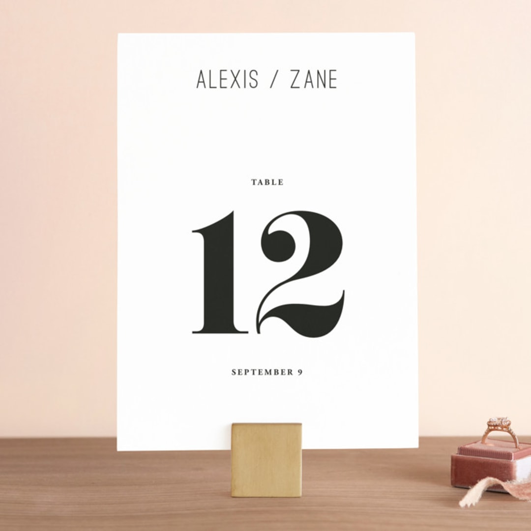 "and the adventure begins" - Table Numbers in Diamond by Playground Prints - Front