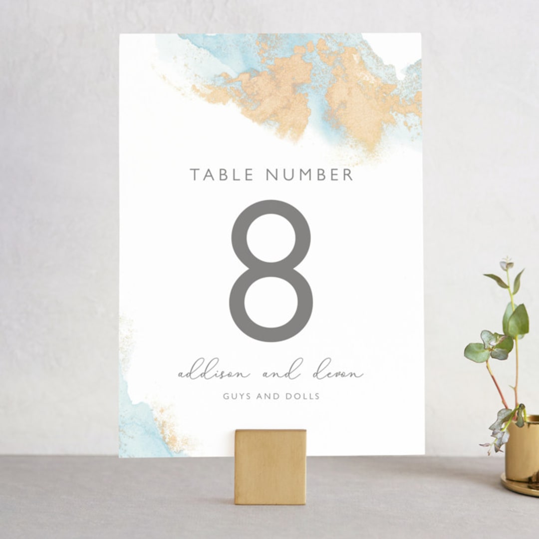 "My tenderness" - Table Numbers in Topaz by Helen Halik - Front