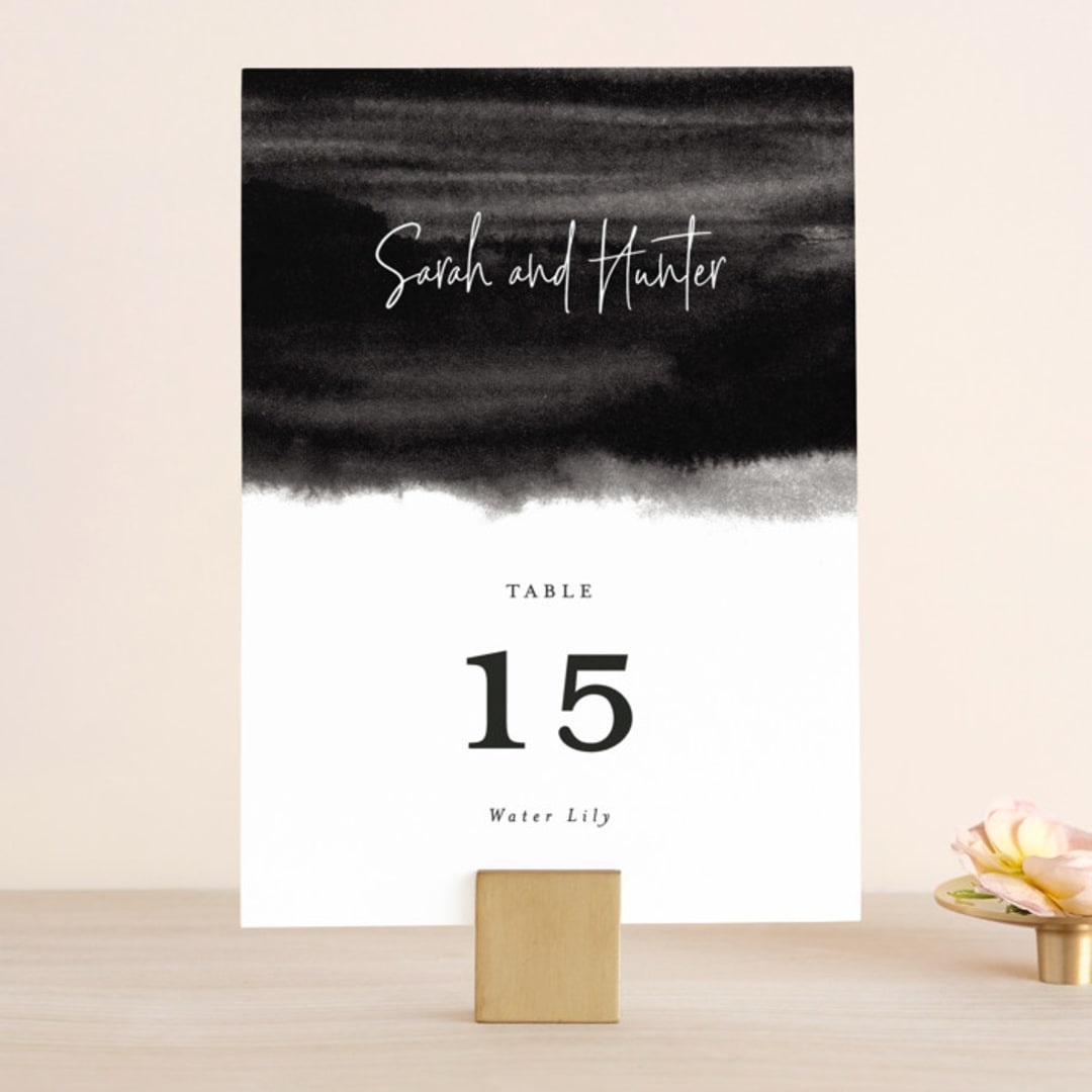 "Eloquent" - Table Numbers in Coal by Mansi Verma - Front