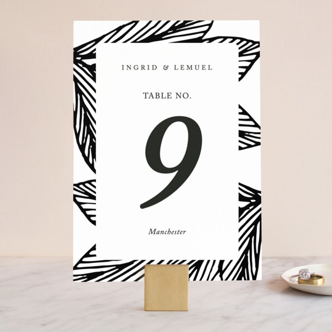 "vivid leaves" - Table Numbers in Ink by Ramoncita - Front