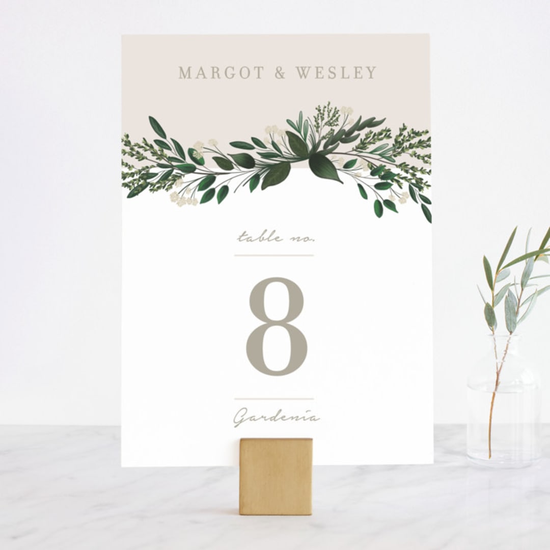 "Watermark" - Table Numbers in Cypress by Kaydi Bishop - Front