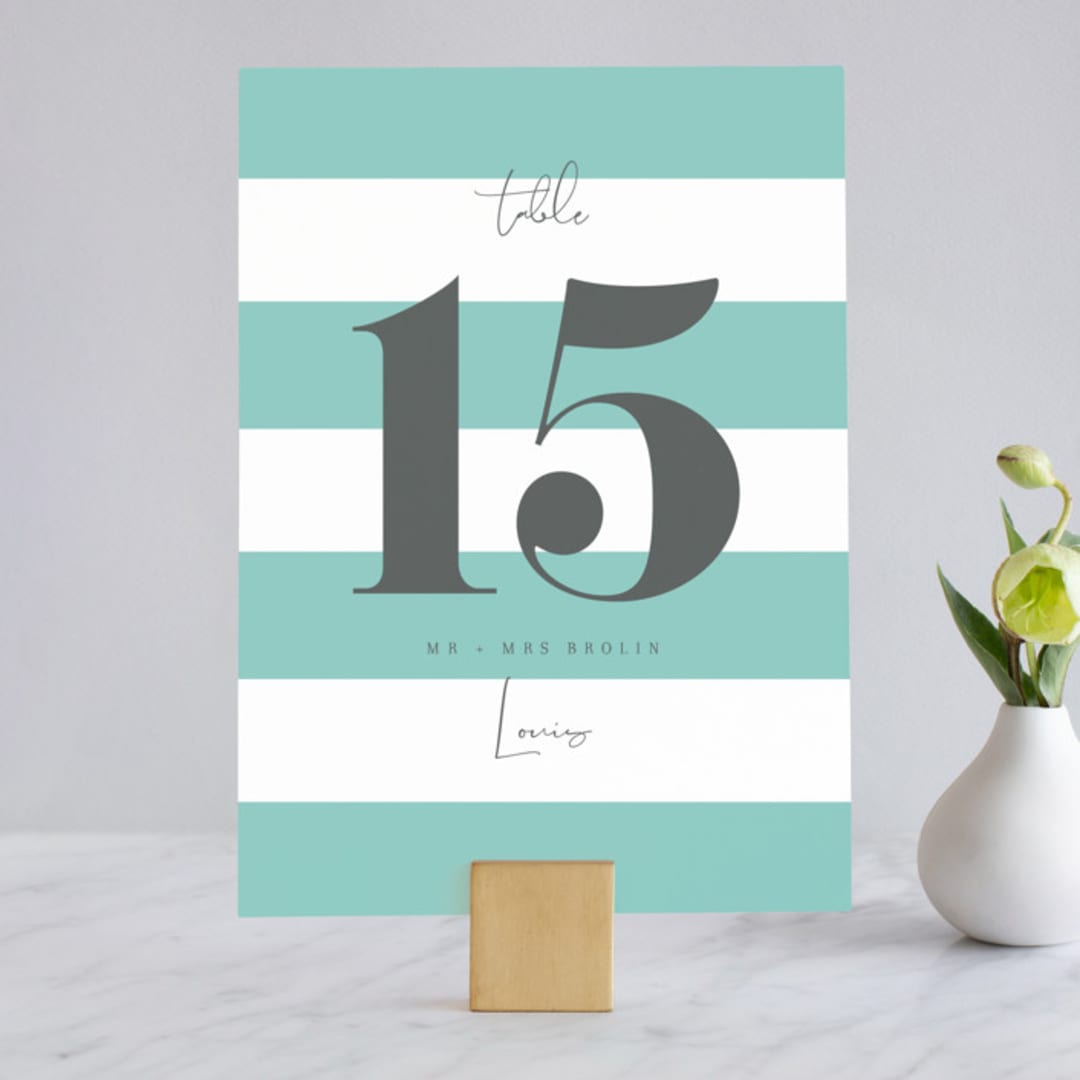 "Summer Palm" - Table Numbers in Leaf by Baumbirdy - Front