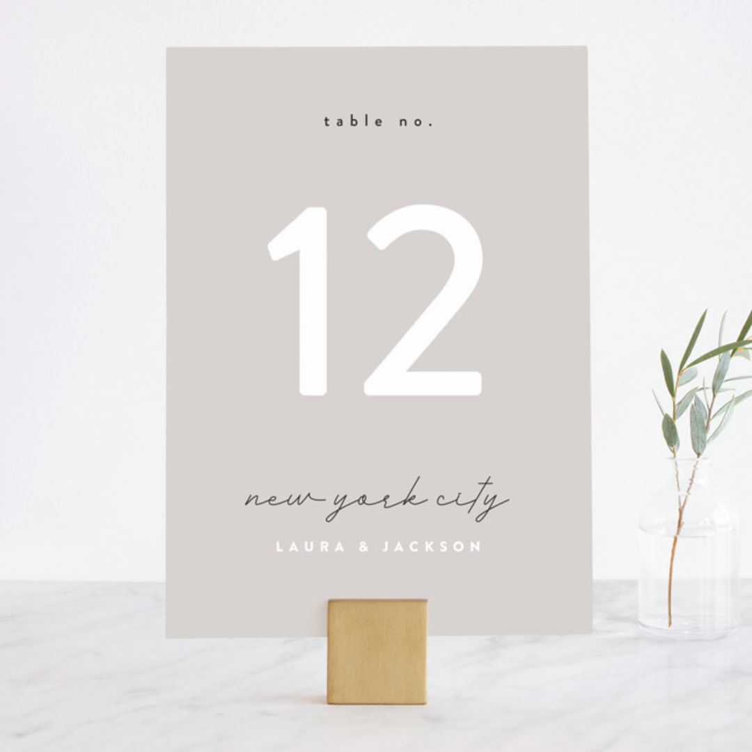 "Styled" - Table Numbers in Fog by Pixel and Hank - Front