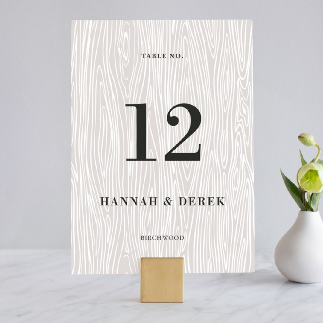 "Rustic Grain" - Table Numbers in Ashwood by Oma N. Ramkhelawan - Front