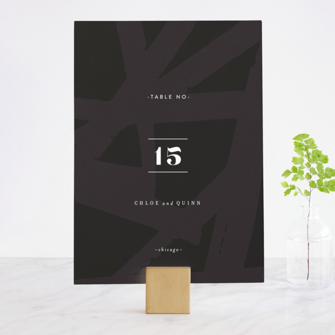 "Epithet" - Table Numbers in Charcoal by Nazia Hyder - Front