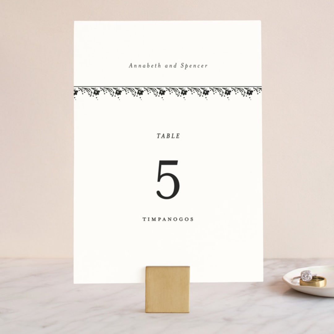 "Heirloom" - Table Numbers in Ink by Kimberly Morgan - Front