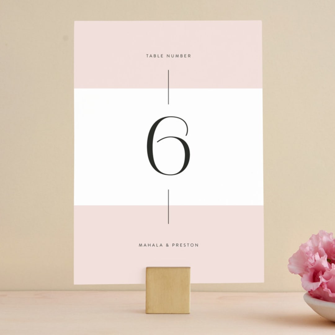 "The Ace" - Table Numbers in Petal by Rochelle Renee - Front