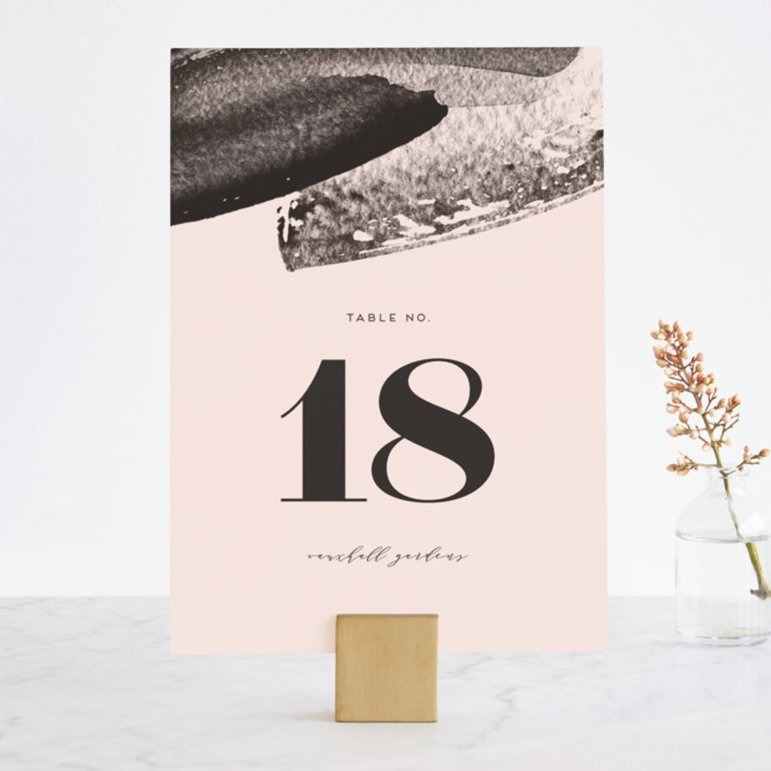 "Vignette" - Table Numbers in Cosmopolitan by silverscreen studio - Front