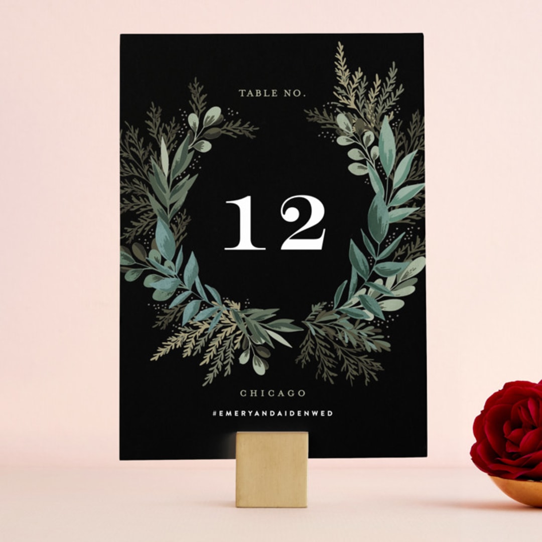"Forest Crest" - Table Numbers in Obsidian by Alethea and Ruth - Front